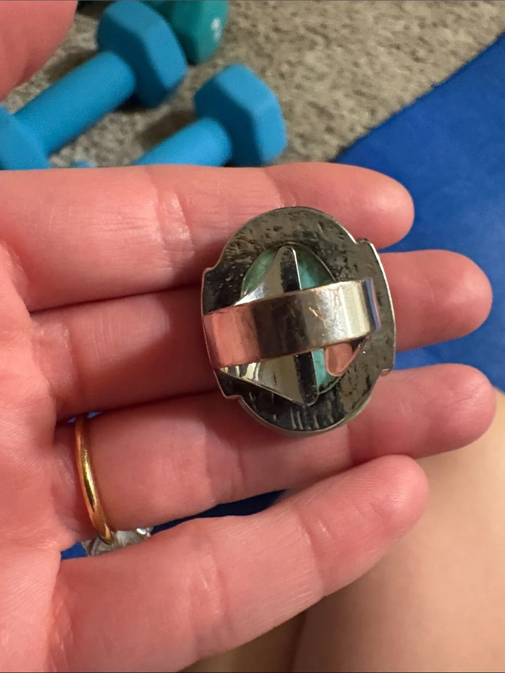 Turquoise Oval cocktail Ring